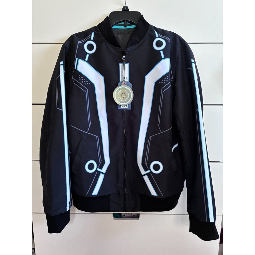Disney RSVLTS Tron Legacy Light Suit/Flynns Arcade Reversible Bomber Jacket NEW